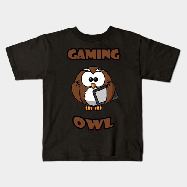 gaming owl Kids T-Shirt by carismashop